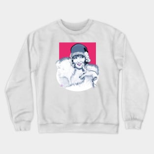 Clara Bow - An illustration by Paul Cemmick Crewneck Sweatshirt